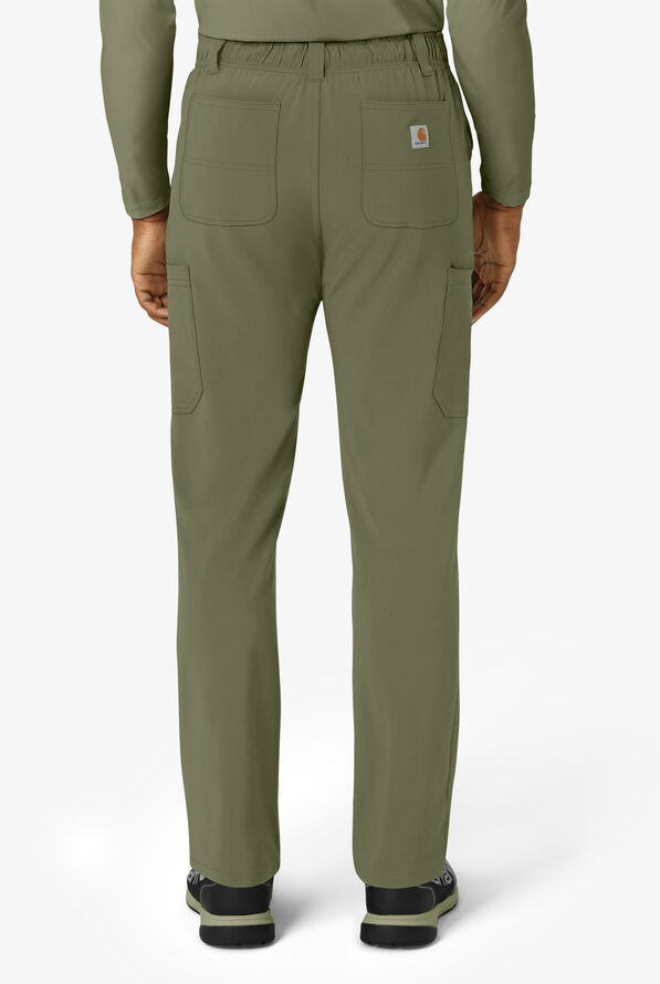 Carhartt Cross-Flex Men's 8-Pocket STRETCH Utility Cargo Scrub Pants - Olive - 4