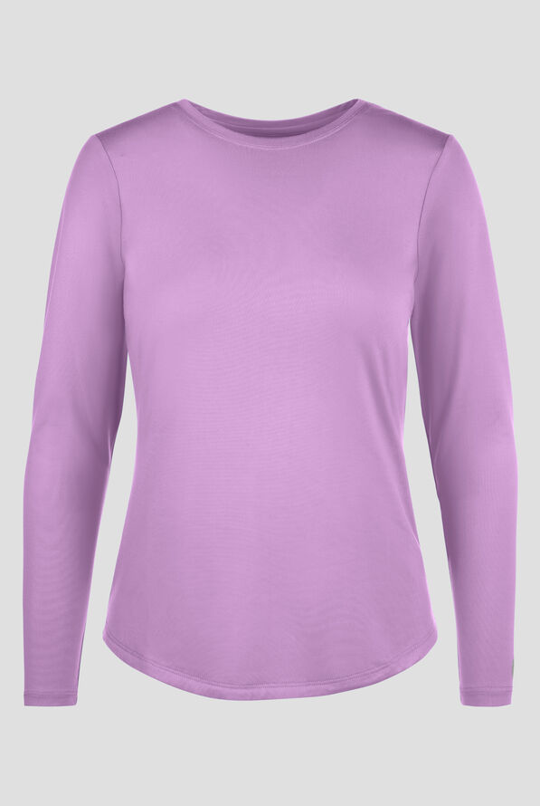 Camiseta médica Zavate Ava Therese Tiffany Knit STRETCH con mangas largas para mujer - Sugar Plum - 1