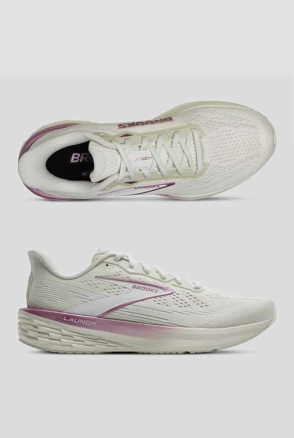 Brooks Women's Launch 12 Bluewash/Pink Athletic Lace Up Shoes - null - 1