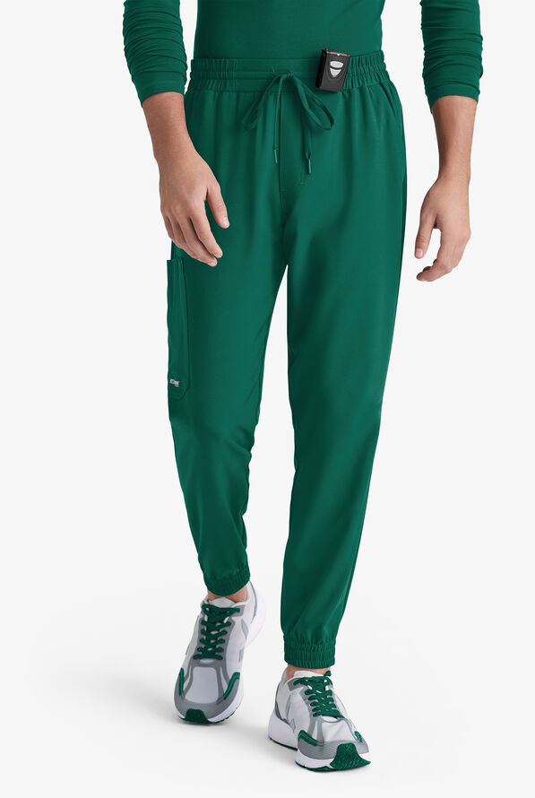Grey's Anatomy by Barco Evolve STRETCH Voyager Men's 5-Pocket Cargo Jogger Scrub Pants - Hunter - 1