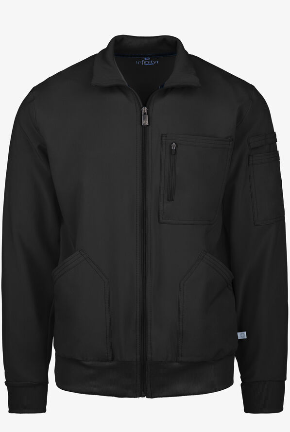 Chaqueta médica Cherokee Infinity con cremallera y 5 bolsillos para hombre - Black - 1