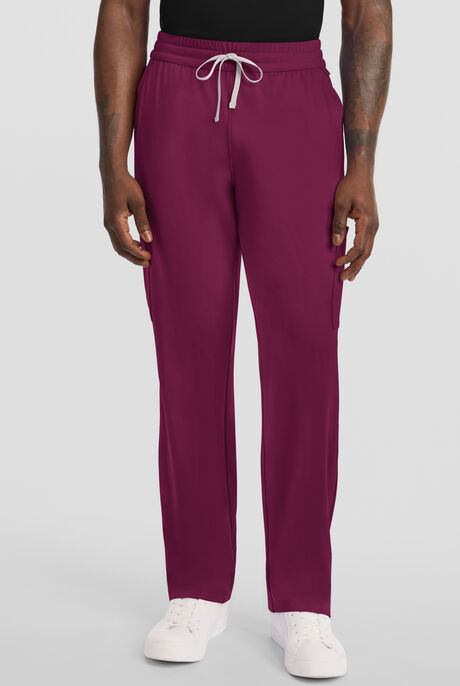 Cherokee Achieve Men's 5-Pocket STRETCH Straight Leg Cargo Knit Scrub Pants