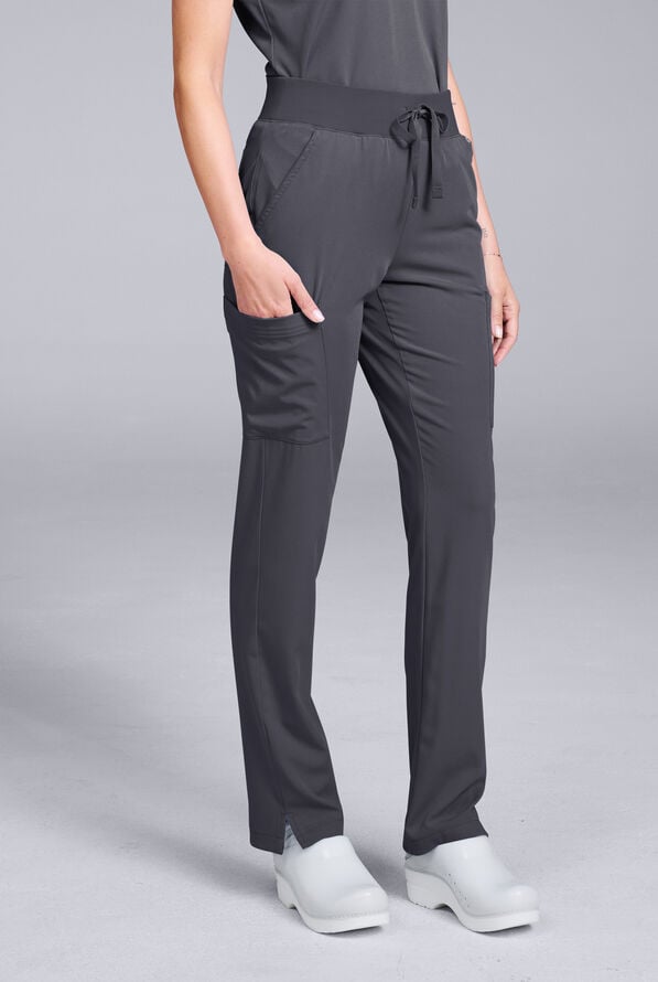 Hypothesis Women's Base 7-Pocket Straight Leg Cargo Scrub Pant - Tall - Pewter - 6