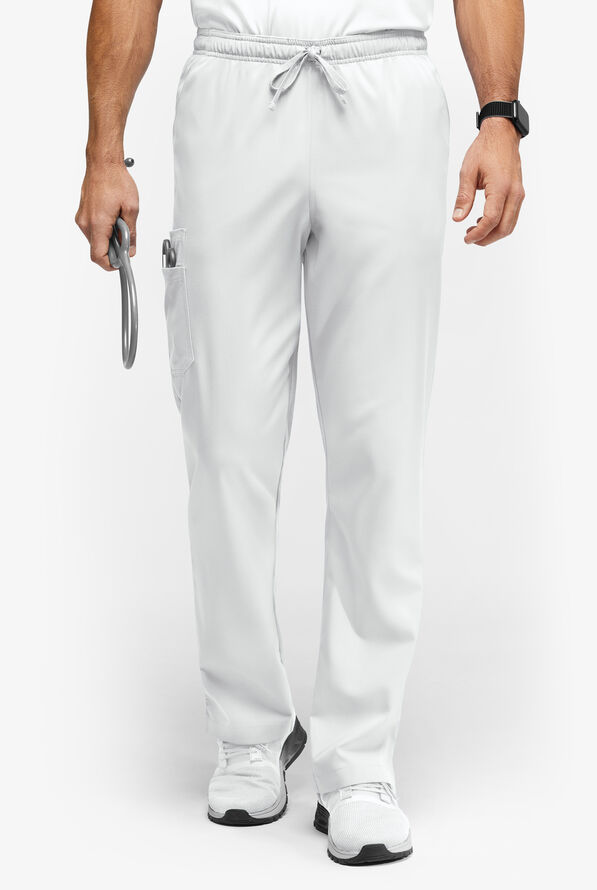Advantage STRETCH Men's 6-Pocket Cargo Scrub Pants - White - 1