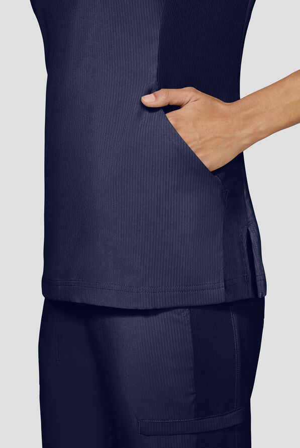 koi Lite&trade; Lilias Women's 2-Pocket Sweetheart Notch Neck Scrub Top - Navy - 6