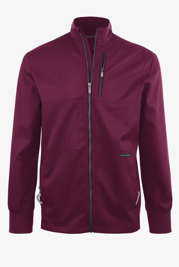 Chaqueta médica abrigada UA Advantage STRETCH con cremallera y 4 bolsillos para hombre - Wine - 1