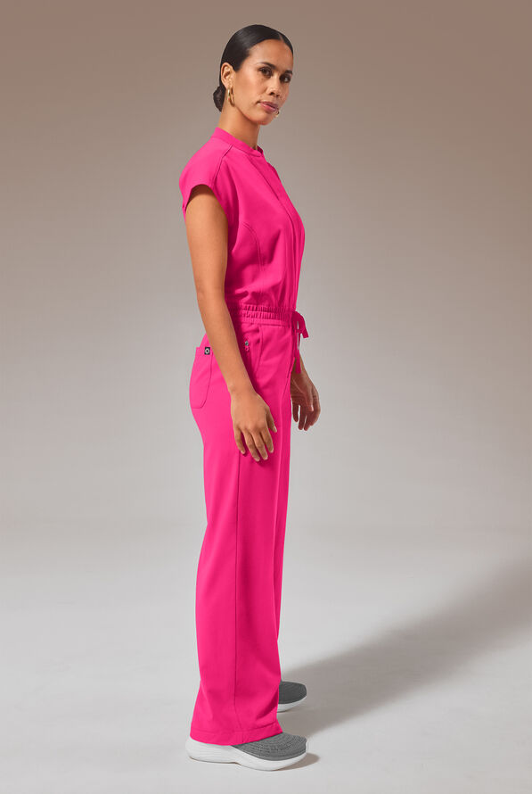 Mono médico Hypothesis Duo Base con piernas anchas y 6 bolsillos para mujer - Reactive Pink - 5