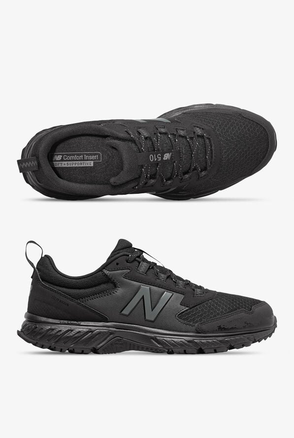 New Balance Men's Black/Castlerock/Black 510V5 Athletic Shoes - null - 1