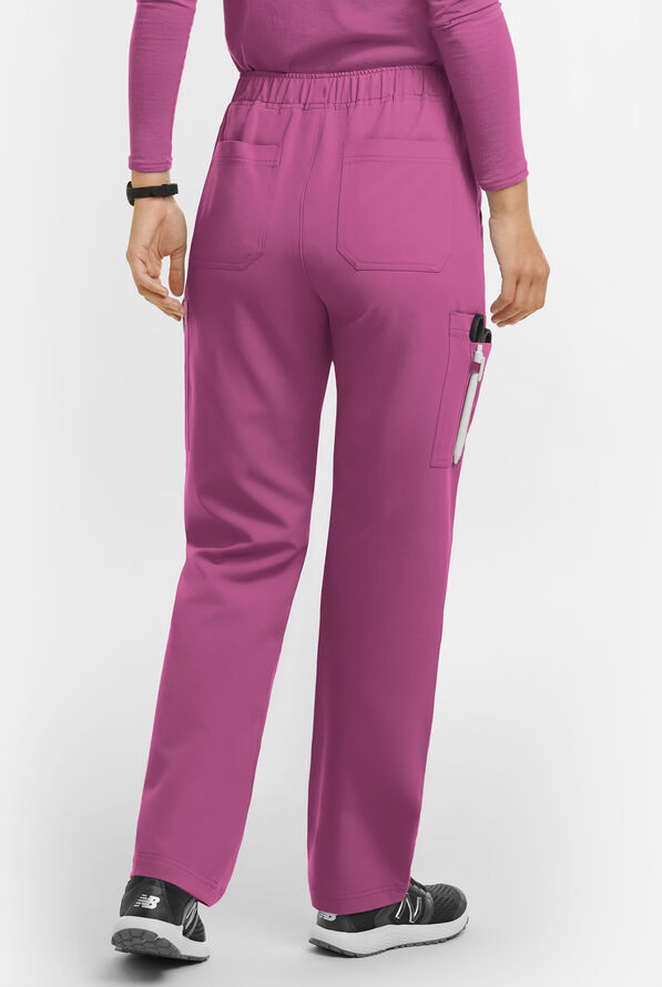 MOVEMENT by Butter-Soft Rigel Women's 9-Pocket Interior Drawstring STRETCH Scrub Pants - Cassis Oasis - 2