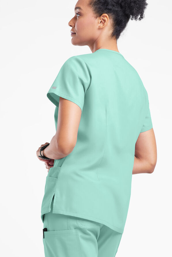 Butter-Soft Originals Women's 6-Pocket V-Neck Scrub Top - Water Mint - 3