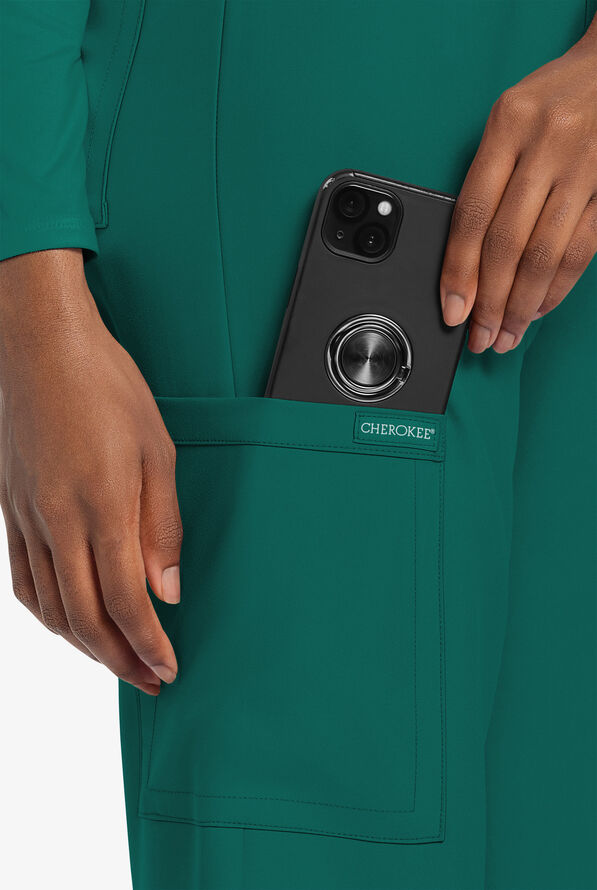 Cherokee Workwear Originals Ultra Unisex 3-Pocket Drawstring Straight Leg Scrub Pants - Hunter - 3