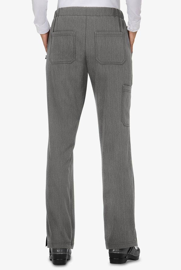 koi Next Gen Everyday Hero Women's 5-Pocket STRETCH Drawstring Cargo Scrub Pant - Heather Grey - 2