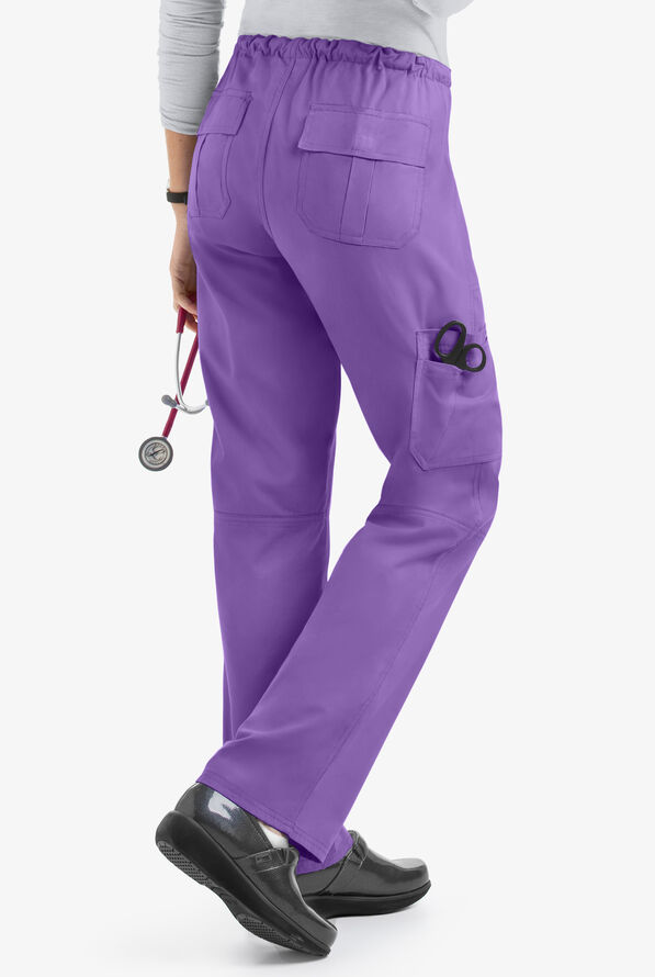 Pantal&oacute;n m&eacute;dico Butter-Soft Core by UA&trade; Petite con cord&oacute;n y 6 bolsillos para mujer - Purple Glow - 3