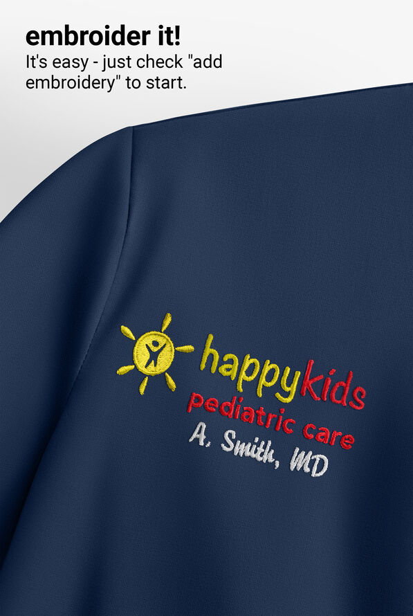 Cherokee Workwear Unisex 3-Pocket V-Neck Scrub Top - Navy - 4