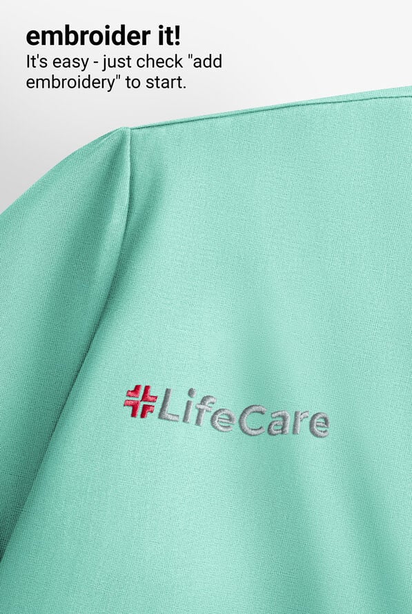 ReSurge Diamond Women's 3-Pocket V-Neck Tuck In / Wear Out Scrub Top - Jelly Mint - 10