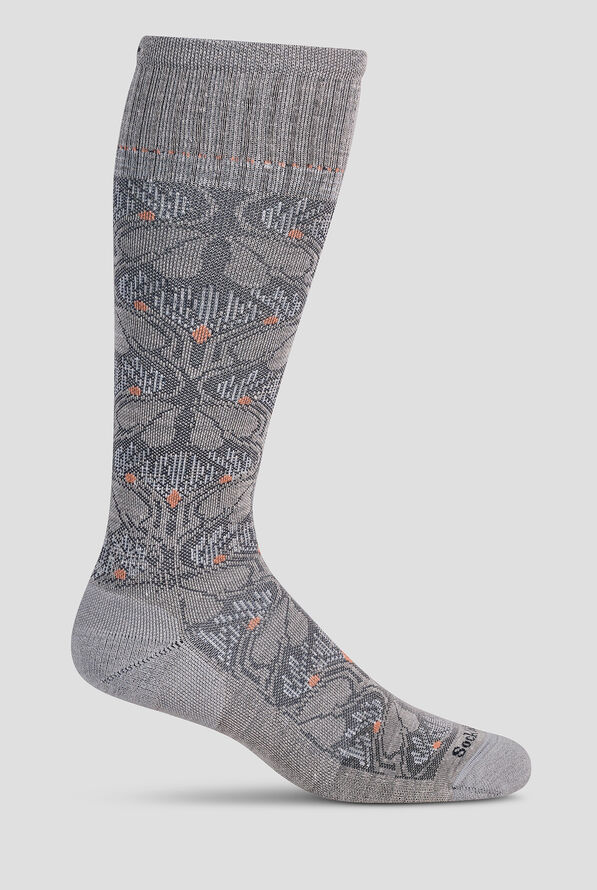 Calcetines de compresión Sockwell Floral Tapestry Putty para mujer - 15-20mmHg - Putty - 1