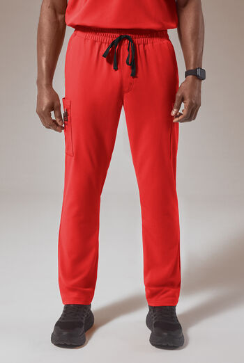 Hypothesis (RED) Men's 8-Pocket STRETCH Straight Leg Cargo Scrub Pant