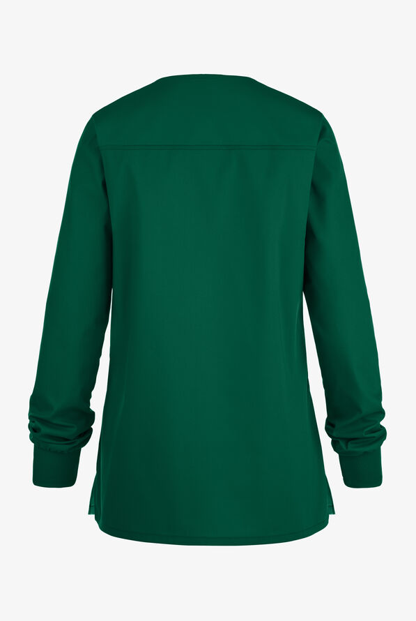 Chaqueta m&eacute;dica Cherokee Workwear Professionals con botones a presi&oacute;n y 3 bolsillos para mujer - Hunter - 2