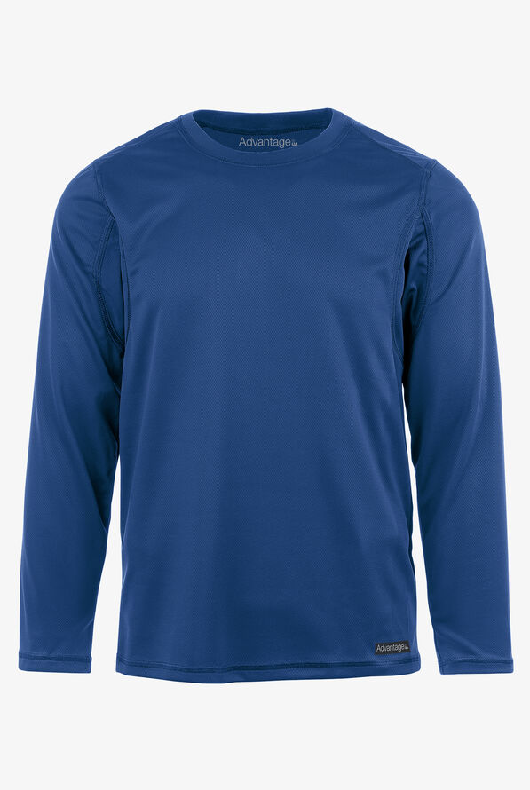 Advantage STRETCH Men's Long Sleeve Crew Neck Underscrub - Royal - 1