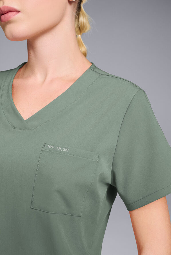 Hypothesis Women's Base V-Neck Tuck-In Scrub Top - Mineral - 6