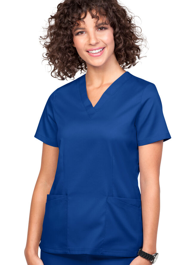 Strictly Scrubs Active Stretch Women's 10-Pocket Scrub Set - Royal - 2