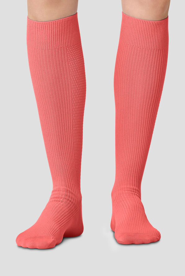 Calcetines de compresi&oacute;n suave Cherokee para mujer - 8-12 mmHg - True Coral - 1