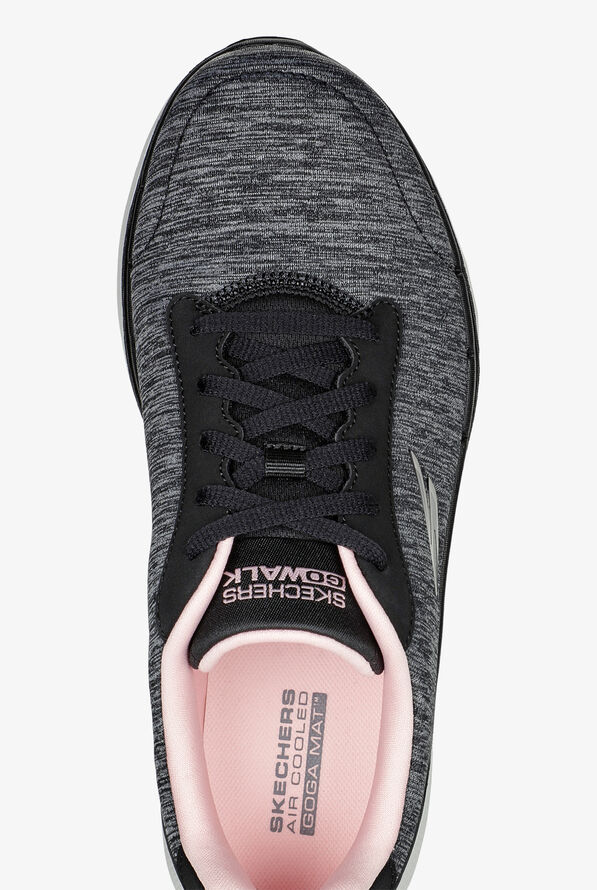 Skechers Performance Women's Go Walk 6 Magic Melody Black Athletic Lace Up Nursing Shoes - null - 2