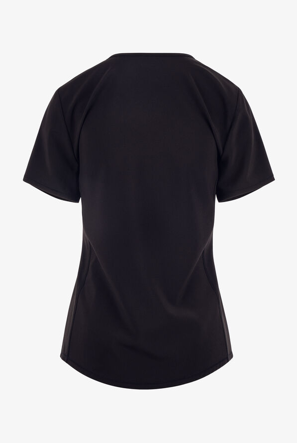 Tooniforms Disney's Belle Choose Kindness Women's 1-Pocket STRETCH V-Neck  Print Scrub Top - null - 2