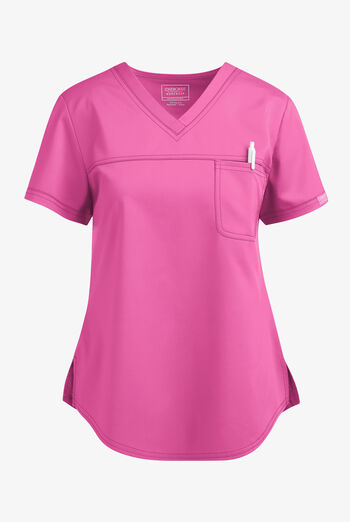 Cherokee Workwear Revolution Women's 1-Pocket STRETCH Tuck In V-Neck Scrub Top