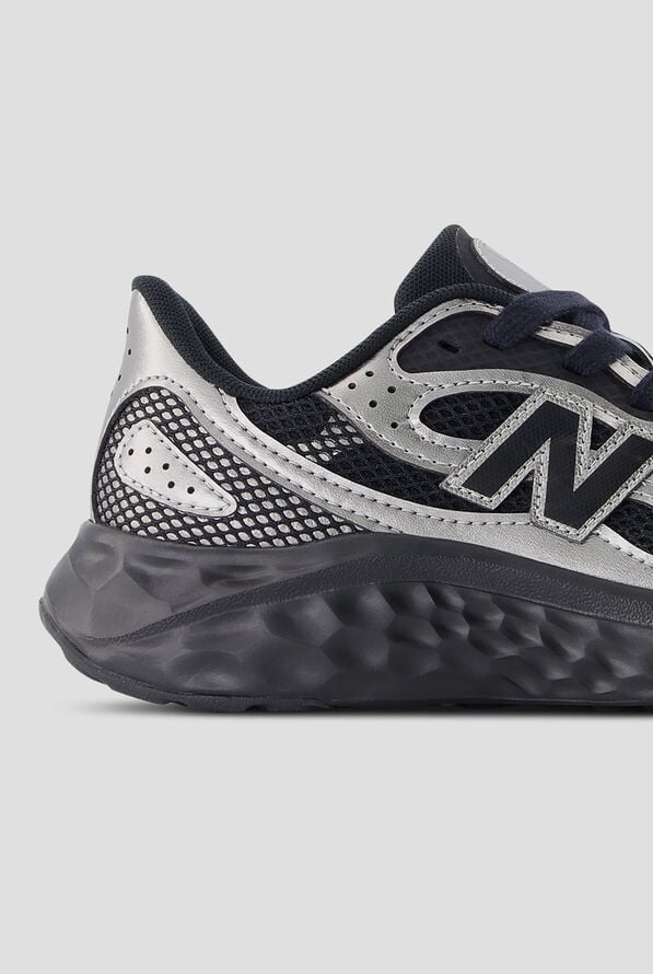 New Balance Women's Arishi Black/Dark Metallic Silver Athletic Lace Up Shoes - null - 4