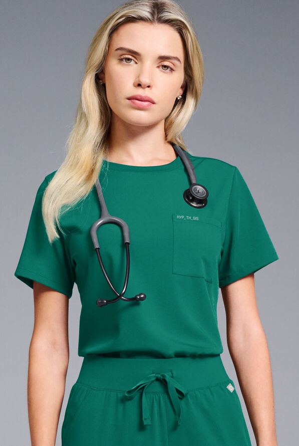 Hypothesis Women's Base Crew-Neck Tuck-In Scrub Top - Hunter - 1