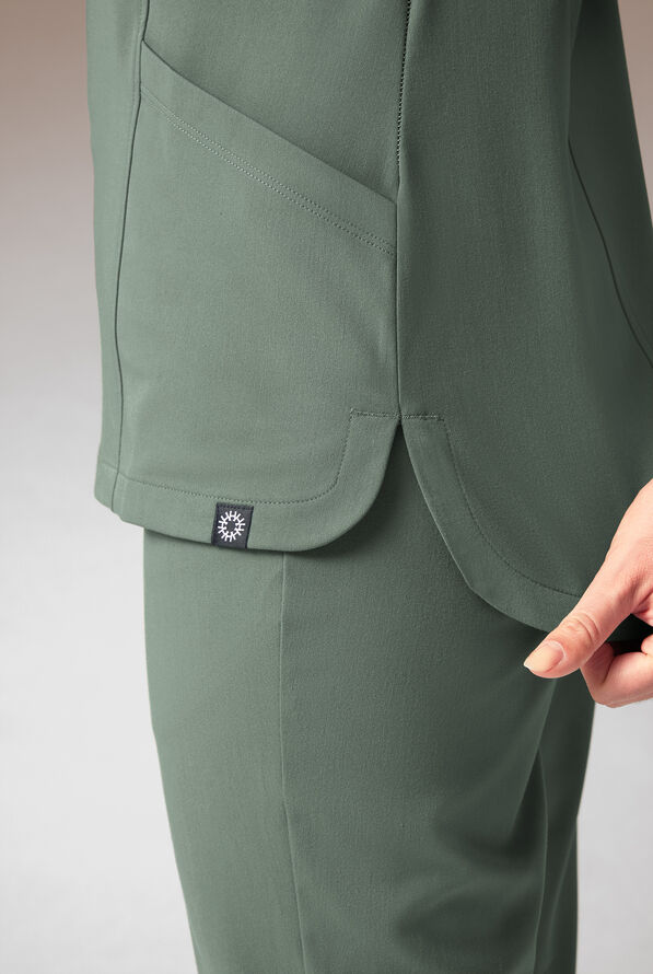 Hypothesis Meta-Base 2 Women&rsquo;s 2-Pocket V-Neck Scrub Top - Mineral - 4