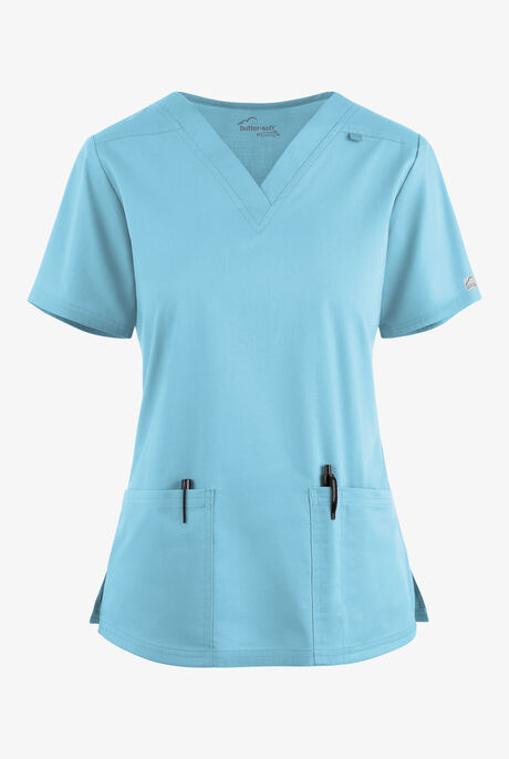 Butter-Soft STRETCH Women's 4-Pocket V-Neck Scrub Top