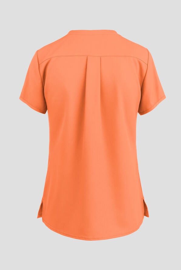 Med Couture Insight Women's 3-Pocket V-Neck Scrub Top - Papa Don't Peach - 3