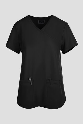 Blusa m&eacute;dica de maternidad Cherokee Workwear Originals Ultra STRETCH estilo cruzado con 2 bolsillos para mujer