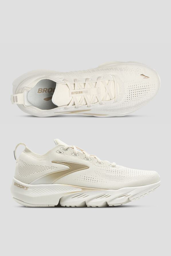 Brooks Men's Glycerin Flex Coconut/Starfish/Chateau Athletic Lace Up Shoes - null - 1