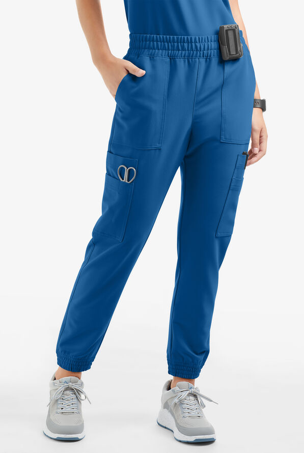 Movement by Butter-Soft Cephei Women's 11-Pocket Jogger Scrub Pants - Royal - 1
