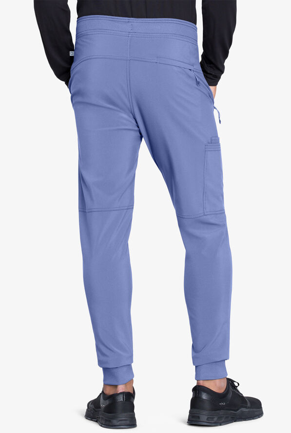 Infinity Men's 5-Pocket STRETCH Cargo Jogger Scrub Pants - Ceil Blue - 2