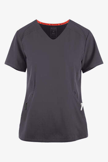Blusa m&eacute;dica Infinity GNR8 STRETCH con cuello en V redondeado y 1 bolsillo para mujer