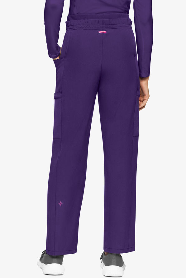 Med Couture Amp Women's 4-Pocket STRETCH Wide Leg Scrub Pant - Purple Surge - 4