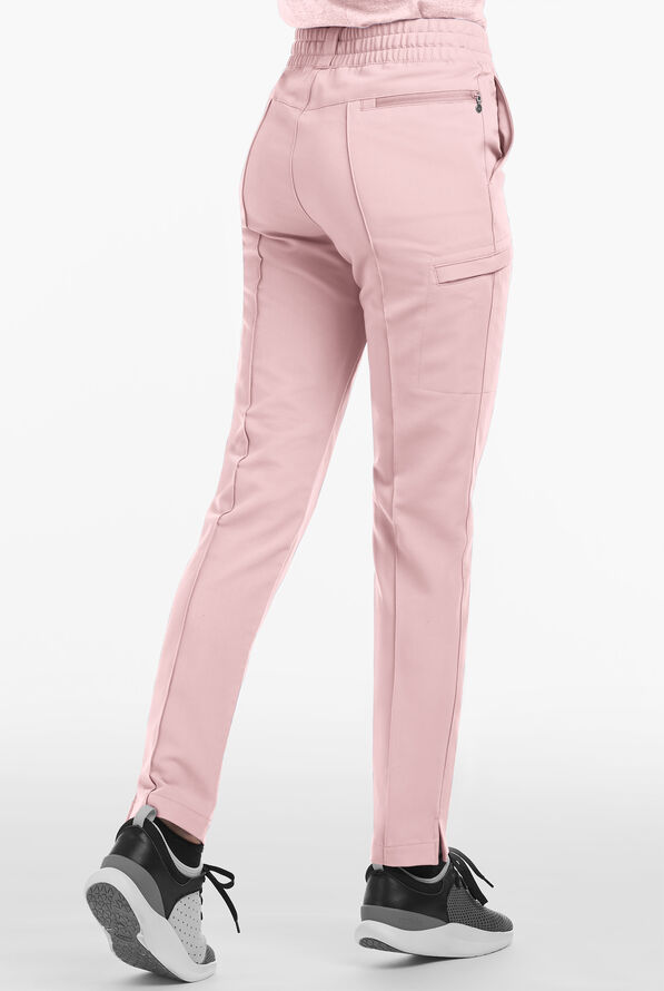 Movement by Butter-Soft Capricorn Women’s 7-Pocket Skinny Pintuck Scrub Pants - Mauve Shadow - 2