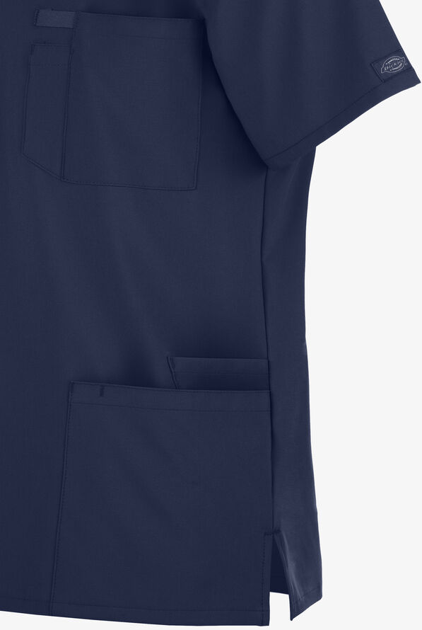 Dickies EDS Essentials Men's 4-Pocket STRETCH V-Neck Scrub Top - Navy - 3