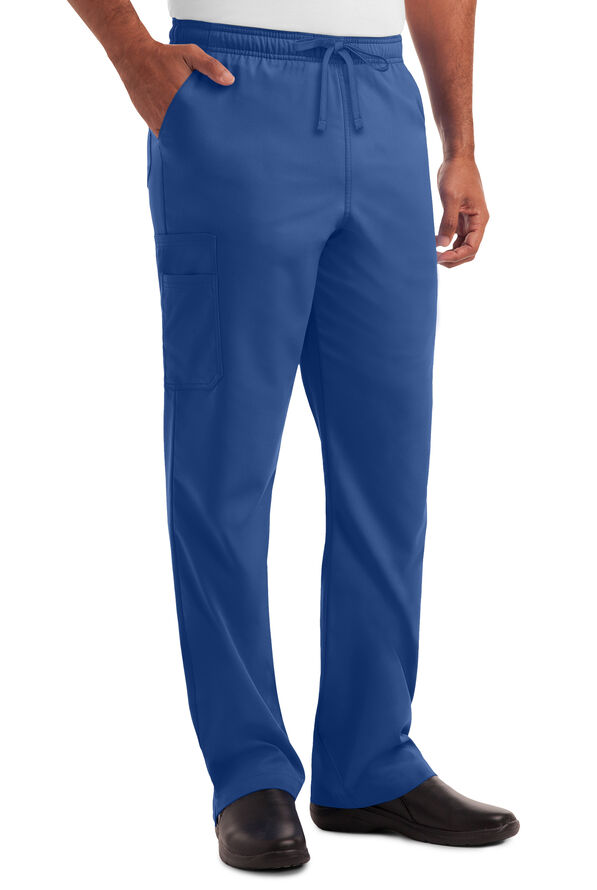 Strictly Scrubs Men's 6-Pocket Cargo Scrub Pants - Royal - 1