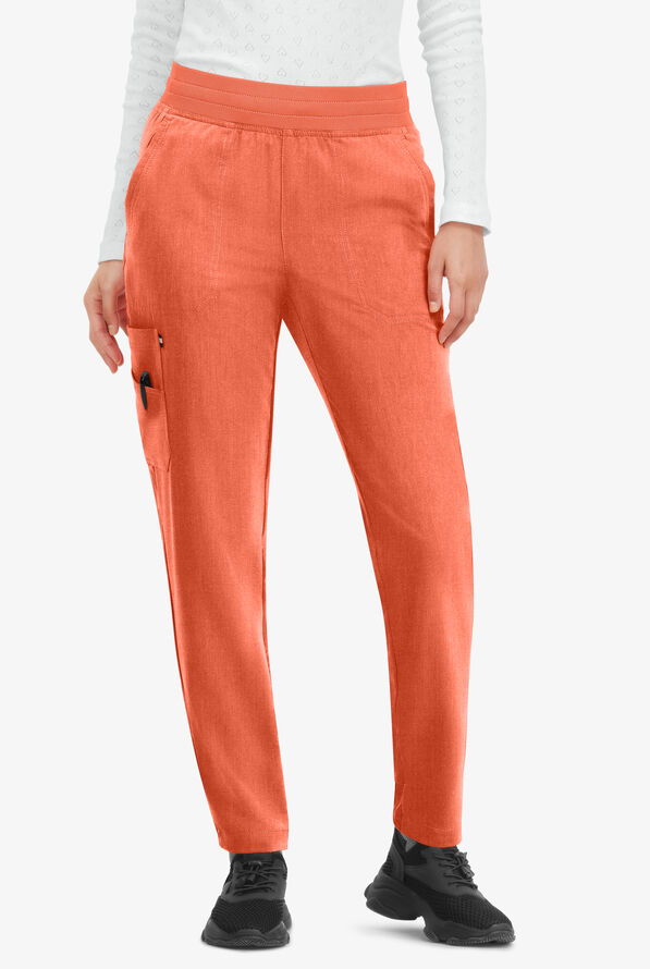 koi Next Gen Smart Daily Women's 8-Pocket STRETCH Jogger Scrub Pant - Heather Coral - 1