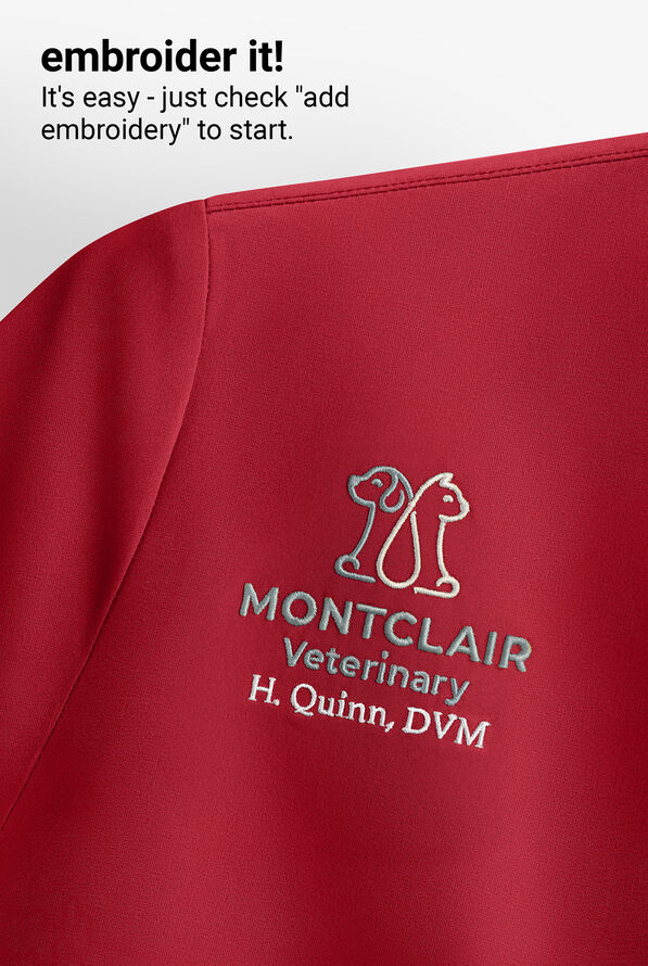 koi Next Gen Ready to Work Women's 1-Pocket STRETCH V-Neck Scrub Top - Ruby - 5