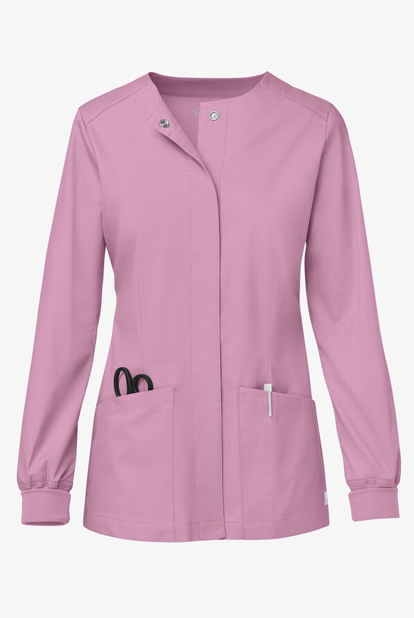 Chaqueta médica manga larga UA Butter-Soft STRETCH con botones a presión y 2 bolsillos para mujer - Smokey Mauve - 1