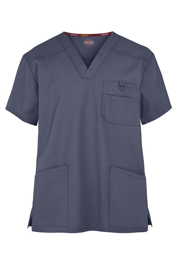 Dickies EDS Signature Men's 5-Pocket V-Neck Scrub Top - Pewter - 1