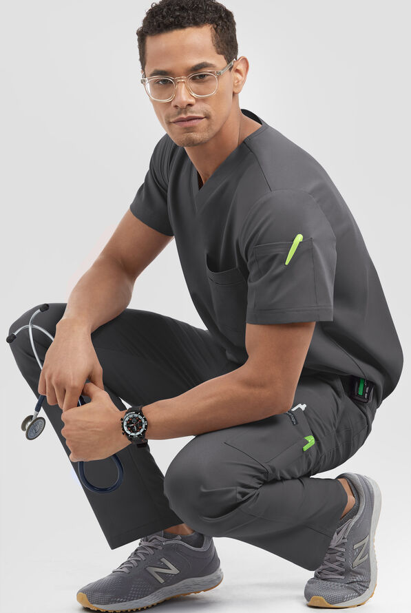 Advantage STRETCH Men's 8-Pocket Cargo Scrub Pants - Pewter - 3