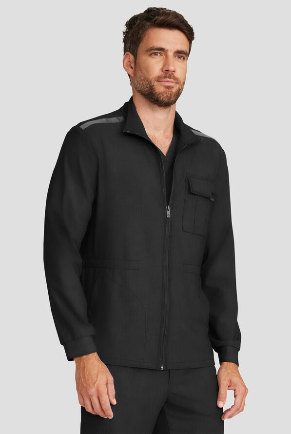 Chaqueta m&eacute;dica Healing Hands Quest STRETCH con cremallera y 3 bolsillos para hombre - Black - 5