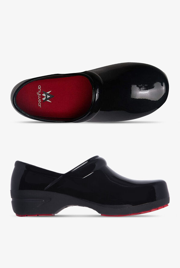 Anywear Women's SR Angel Black Patent Nursing Clogs - null - 1